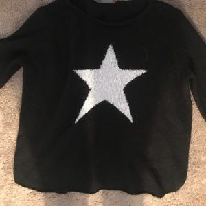 simple black star sweater